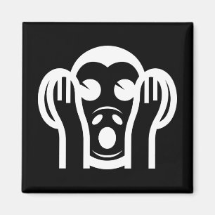 3 Wise Monkeys Kikazaru 聞 ざ horen る GEEN Kwaad Emo Magneet