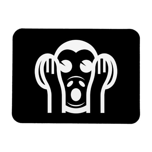 3 Wise Monkeys Kikazaru 聞 ざ horen る GEEN Kwaad Emo Magneet (Horizontaal)