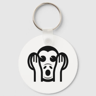 3 Wise Monkeys Kikazaru 聞 ざ horen る GEEN Kwaad Emo Sleutelhanger