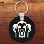 3 Wise Monkeys Kikazaru 聞 ざ horen る GEEN Kwaad Emo Sleutelhanger (Voorkant)