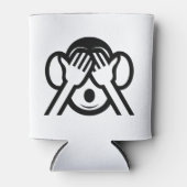 3 Wise Monkeys Mizaru 見 ざ る Zie GEEN Kwaad Emoji Blikjeskoeler (Voorkant)