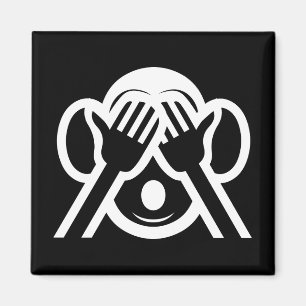 3 Wise Monkeys Mizaru 見 ざ る Zie GEEN Kwaad Emoji Magneet