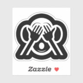 3 Wise Monkeys Mizaru 見 ざ る Zie GEEN Kwaad Emoji Sticker (Vel)