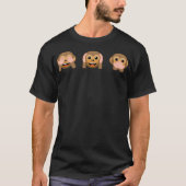 3 Wise Monkeys See No Evil Hear No Evil Speak... T-shirt (Voorkant)