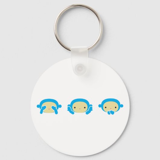3 Wise Monkeys Sleutelhanger (Voorkant)