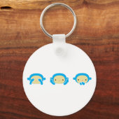 3 Wise Monkeys Sleutelhanger (Voorkant)