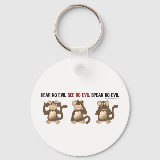 3 Wise Monkeys Sleutelhanger (Achterkant)