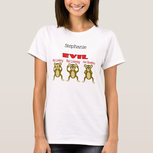 3 Wise Monkeys T-shirt (Voorkant)