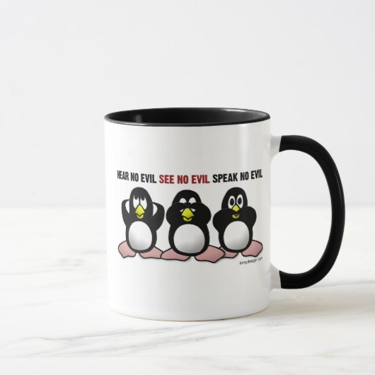 3 Wise Penguins (beide zijden) Mok (Rechts)