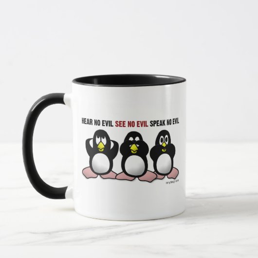 3 Wise Penguins (beide zijden) Mok (Links)