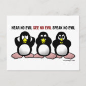 3 Wise Penguins Briefkaart (Voorkant)