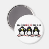 3 Wise Penguins Magneet (Voorkant / Achterkant)