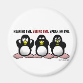 3 Wise Penguins Magneet (Voorkant)