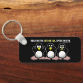 3 Wise Penguins Sleutelhanger (Achterkant)