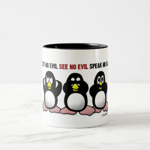 3 Wise Penguins Tweekleurige Koffiemok
