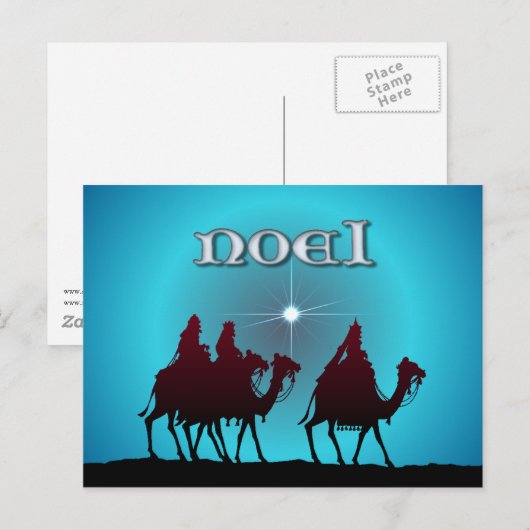 3 WISEMEN EN STAR van SHARON SHARPE Briefkaart (Voorkant / Achterkant)