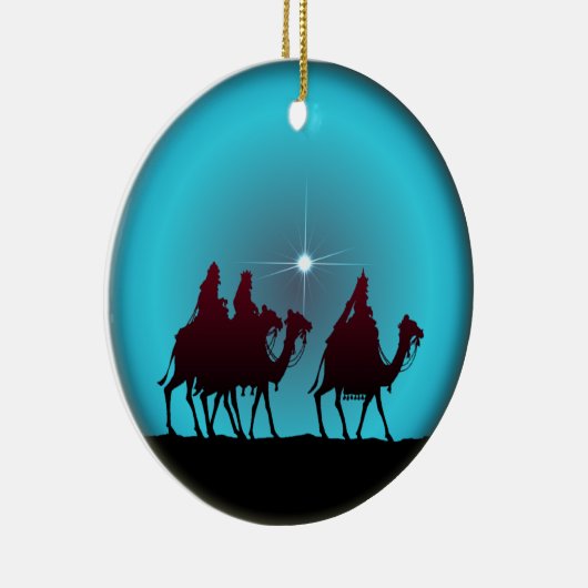 3 WISEMEN EN STAR van SHARON SHARPE Keramisch Ornament (Rechts)