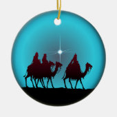 3 WISEMEN EN STAR van SHARON SHARPE Keramisch Ornament (Voorkant)