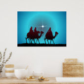 3 WISEMEN EN STAR van SHARON SHARPE Poster (Keuken)