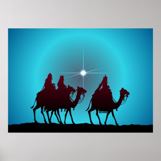3 WISEMEN EN STAR van SHARON SHARPE Poster (Voorkant)