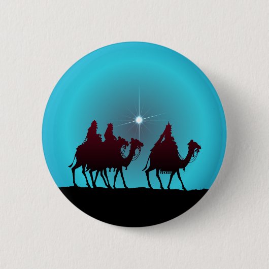 3 WISEMEN EN STAR van SHARON SHARPE Ronde Button 5,7 Cm (Voorkant)