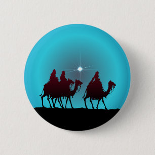 3 WISEMEN EN STAR van SHARON SHARPE Ronde Button 5,7 Cm