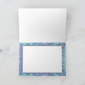 3 WISEMEN, STAR & BORDER beroemd gemaakt door SHAR Feestdagen Kaart (Binnen)