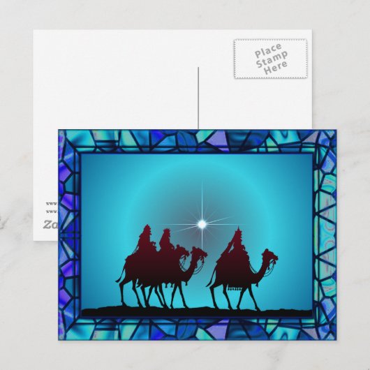 3 WISEMEN, STAR EN GRENS DOOR SHARON SHARPE BRIEFKAART (Voorkant / Achterkant)