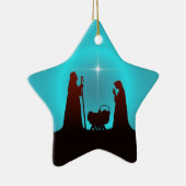 3 WISEMEN STAR & NATIVITEIT DOOR SHARON SHARPE KERAMISCH ORNAMENT (Rechts)