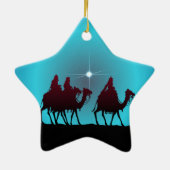 3 WISEMEN STAR & NATIVITEIT DOOR SHARON SHARPE KERAMISCH ORNAMENT (Achterkant)
