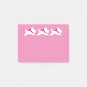 3 Witte Scotties personaliseren Post-it® Notes (Voorkant)