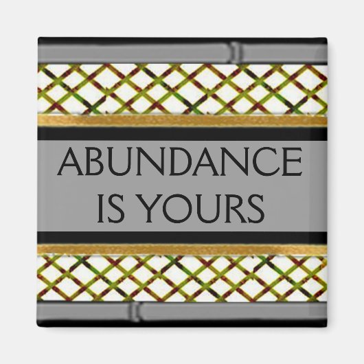 3 woord citaat-overvloed is van jou-koelkast magne magneet (Voorkant)