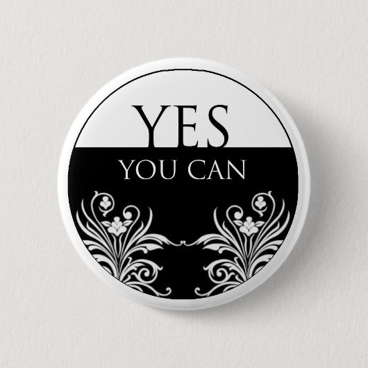 3 woorden quote-Ja U kunt Buttonnen Ronde Button 5,7 Cm (Voorkant)