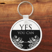 3 woorden quote-Ja U kunt Sleutelhangers (Voorkant)
