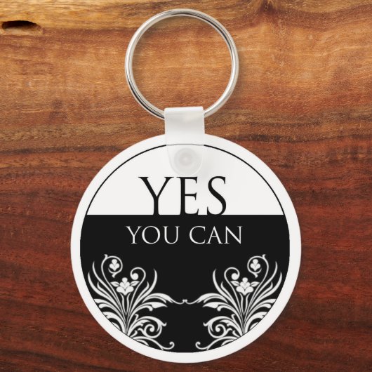 3 woorden quote-Ja U kunt Sleutelhangers (Voorkant)