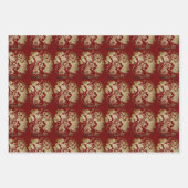 3 WP Chinese, schattige, op papier geknipte, ratte Inpakpapier Vel (Voorkant 2)