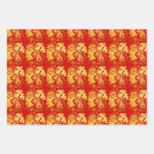 3 WP Chinese, schattige, op papier geknipte, ratte Inpakpapier Vel (Voorkant)