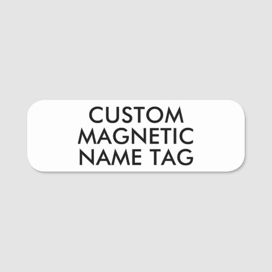 3"x1" AFGERONDE RANDEN Aangepaste Magnetische Naam Naamplaatje (Voorkant)