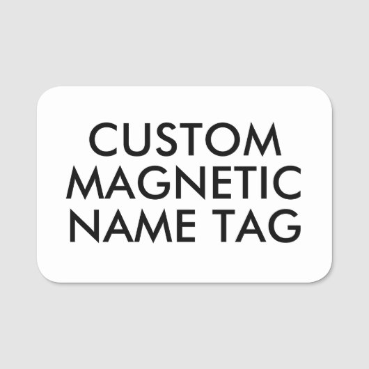 3"x2" AFGERONDE RANDEN Aangepaste Magnetische Naam Naamplaatje (Voorkant)