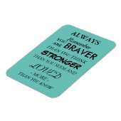 3"x4" Aanmoedigend Citaat Magnet Magneet (Linkerzijde)