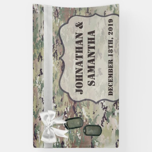 3' x5' Personalized Banner Army OCP Camo Uniform (Verticaal)