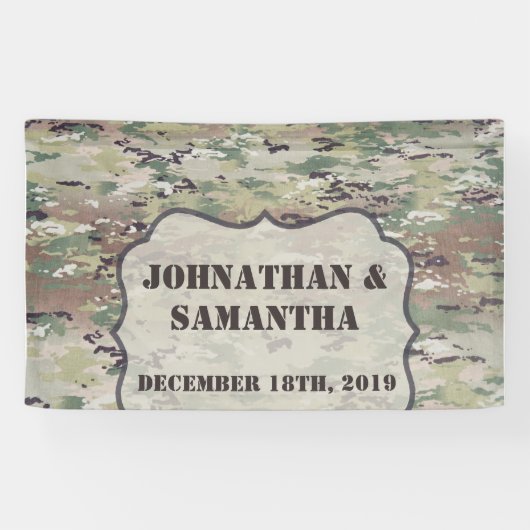 3' x5' Personalized Banner Army OCP Camo Uniform (Horizontaal)