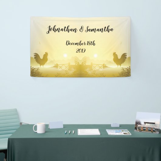 3' x5' Personalized Banner Sunny Morning Boerderij (Beurs)