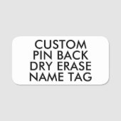 3" x 1.5" Aangepaste blanco naamkaart sjabloon voo Naamplaatje (Voorkant)