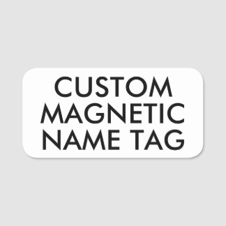 3" x 1,5" AFGERONDE op maat gemaakte magnetische n Naamplaatje