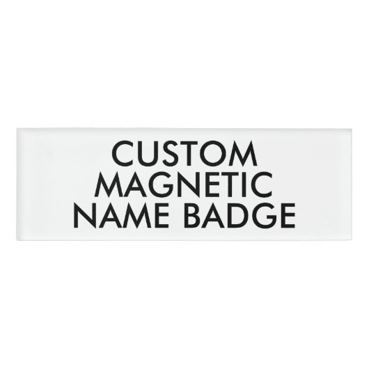 3" x 1" Gepersonaliseerde Magnetische Naambadge Bl (Voorkant)