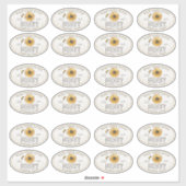 3 x 2"Zonnebloem en Bee Waterdicht Honing Label (Vel)