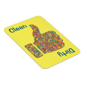 3 x 4 inch duim omhoog naar beneden Kleurrijke moz Magneet (Rechterzijde)