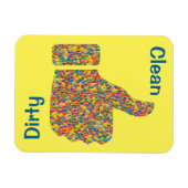 3 x 4 inch duim omhoog naar beneden Kleurrijke moz Magneet (Horizontaal)