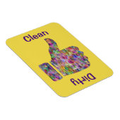 3 x 4 inch duim omhoog naar beneden Kleurrijke sch Magneet (Rechterzijde)